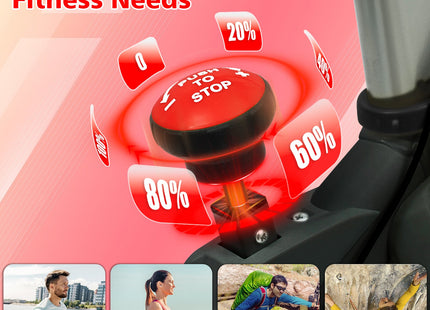 Indoor Exercise Bike Cycling Bike with Comfortable Seat Cushion Black+Red