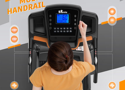 Foldable Treadmill with Incline, Folding Treadmill for Home Electric Treadmill Workout Running Machine, Handrail Controls Speed, Pulse Monitor,APP