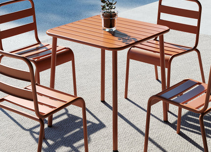 Sera square table outdoor (red)courtyard table villa open air dining table waterproof table retro American modern simple balcony table coffee table