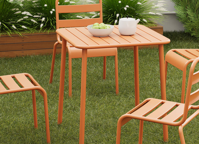 Sera square table outdoor (red)courtyard table villa open air dining table waterproof table retro American modern simple balcony table coffee table