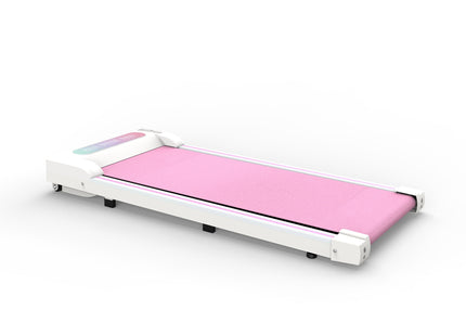 Under Desk Treadmill, Walking Pad, 2 in 1 Portable Treadmill with Handle Remote Control LED Display, Walking Jogging Machine for Home Office Use Pink