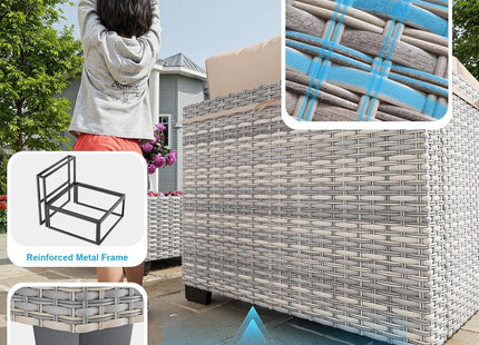 Luxurious 18-Piece Outdoor Patio Furniture Set with Fire Pit