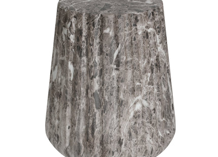 Outdoor Cleme Carved Side Table, Brown