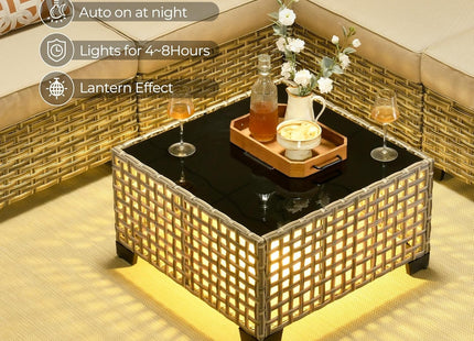 Outdoor Sectional Patio Furniture Set with Fire Pit