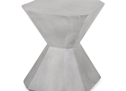 Modern Outdoor Lightweight Concrete Side Table in Natural Color