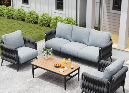 Stylish Outdoor Patio Furniture Set with Waterproof Cushions
