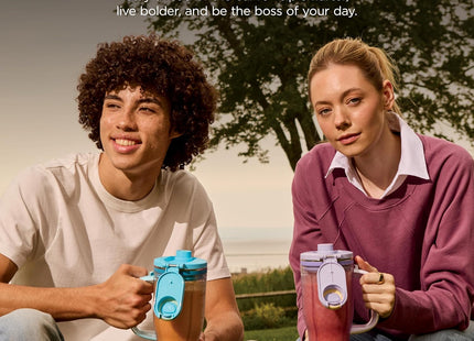 Ninja BlendBOSS | Personal Smoothie Blender & Tumbler | 26oz Travel Tumbler w/Leakproof Lid & Intergrated Chug Spout | AutoIQ Technololgy | 1200 Peak Watt | Watermelon Bubblegum | DB301GNBRN | (NEW)