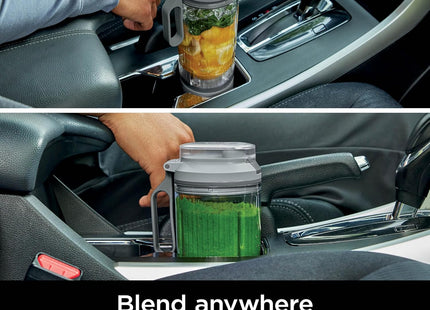 Ninja Blast Max, Portable Blender + Twist & Go, Personal Smoothie, Blend, Ice Crush, 3 Programs, Cordless, 22 oz removable Vessel, Dishwasher Safe, Leakproof, Silver, BC251SL