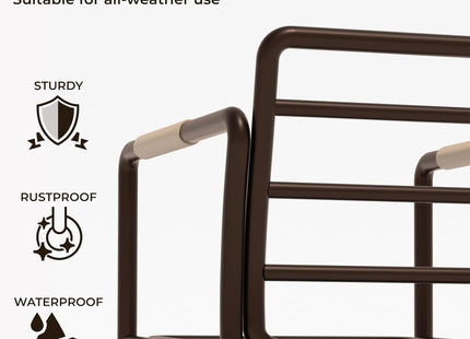 Outdoor Aluminum Patio Furniture Set with Fire Pit