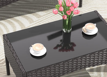 Stylish Four-Piece Outdoor Patio Furniture Set with Cushions