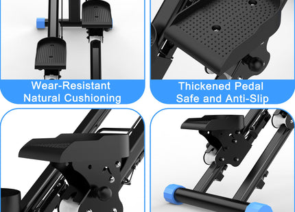 Stair Stepper for Home-Upgrade Vertical Climber Workout Machine for Full-Body Exercise Climber Fitness Equipment with Stable Frame Adjustable Handlebar-Blue