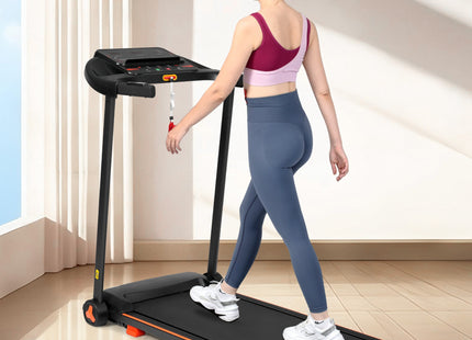 Treadmills for Home, 2.5HP Quiet Folding Treadmill with Heart Rate Sensor, 300lbs Weight Capacity, 7.5MPH, Incline Treadmill With USB Charge Station For Android & Bluetooth Speaker, 6 Shock-Absorbing