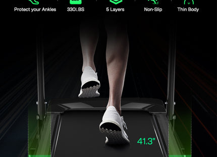 Foldable Treadmill with Incline, Folding Treadmill for Home Electric Treadmill Workout Running Machine, Handrail Controls Speed, Pulse Monitor,APP