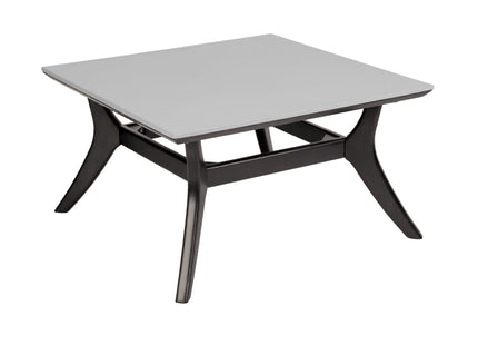 Beckham Outdoor Coffee Table in Dark Eucalyptus Wood and Super Stone