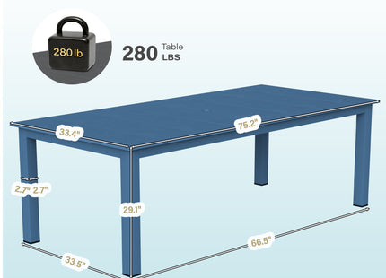 A single outdoor dining table that can be used in multiple scenarios