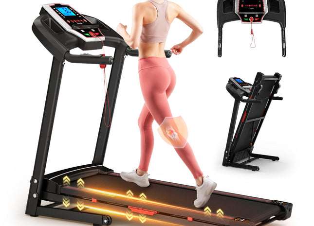 Folding Treadmills for Home - 3.5HP Portable Foldable with Incline, Electric Treadmill for Running Walking Jogging Exercise with 12 Preset Programs, Indoor Workout Training Space Save Apartment,APP