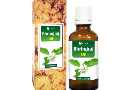 Bhringraj Oil (Eclipta alba) 100% Pure & Natural - Undiluted Uncut Cold Pressed Premium Oil Use for Aromatherapy Skin Care & Hair - Therapeutic Grade - 30 ML by Salvia
