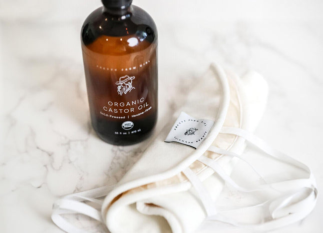 Organic Pure Castor Oil + Cloth Pack Bundle