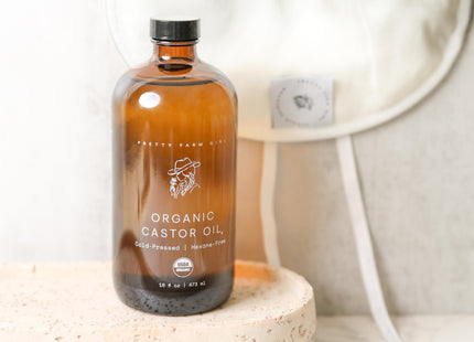 Organic Pure Castor Oil + Cloth Pack Bundle