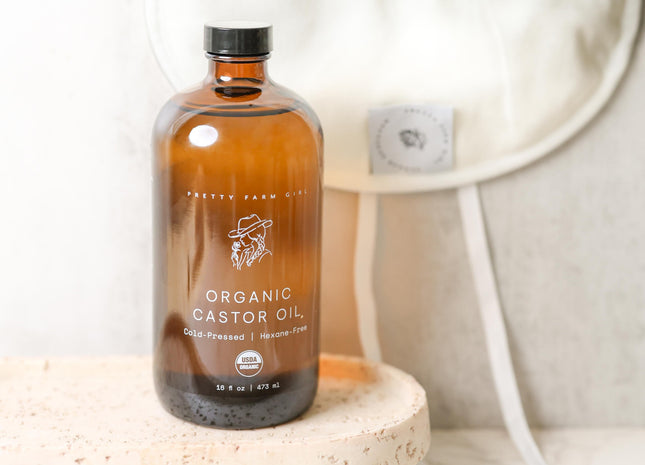 Organic Pure Castor Oil + Cloth Pack Bundle