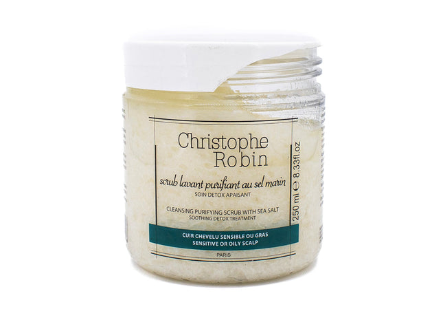 Christophe Robin Scalp Scrub w/ Sea Salt 8.33oz - Damaged Lid