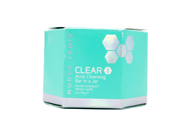 NURSE JAMIE Clear 1 Acne Cleansing Bar In Jar 2oz - Imperfect Box