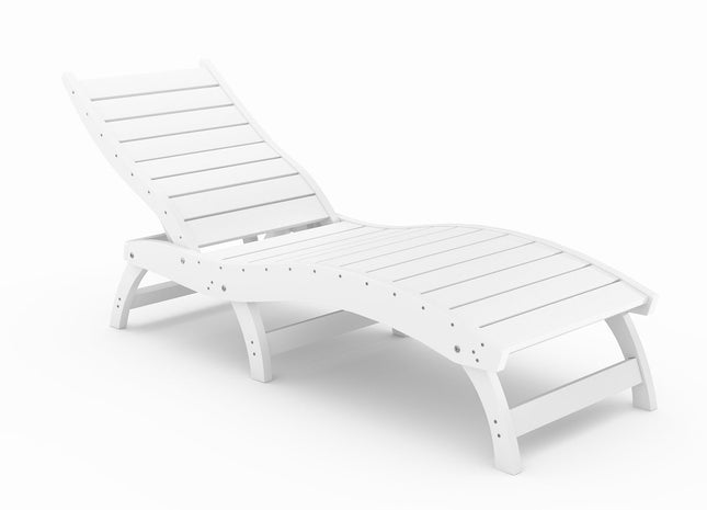 Curved Chaise Lounge (Stackable)