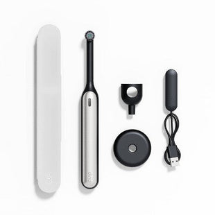quip Rev Oscillating Rechargeable Electric Toothbrush Black/Silver - Imperfect Box