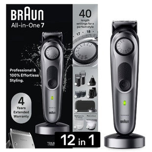 Braun Series 7 AiO7440 Rechargeable 12-in-1 Body, Beard & Hair Trimmer - New