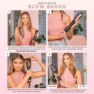 BEACHWAVER Co. Blowout Brush Midnight Rose - Imperfect Box