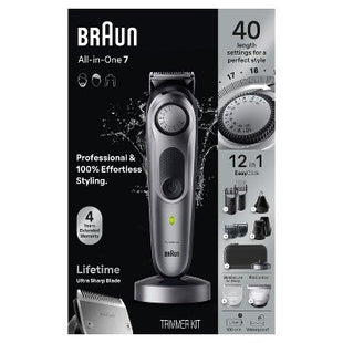 Braun Series 7 AiO7440 Rechargeable 12-in-1 Body, Beard & Hair Trimmer - New