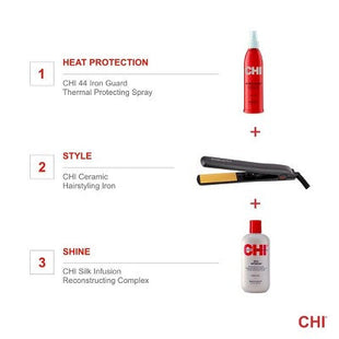 CHI Original Ceramic Hair Straightener Flat Iron 1" Floating Plates Black - Imperfect Box