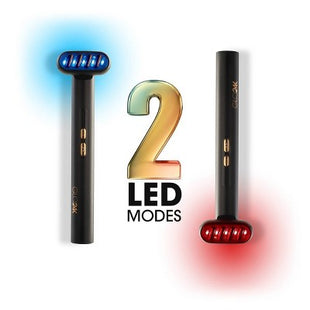 GLO24K 6-in-1 Beauty Therapy Wand for Face Eyes and Neck - New