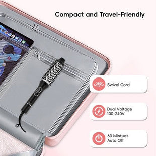 NICEBAY Heated Thermal Brush, Electric Curling Brush & Round Brush Styler with Anti-Scald Nylon Bristles - Imperfect Box