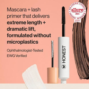 Honest Beauty Extreme Length Mascara + Lash Primer 0.81 fl oz/3pk - New
