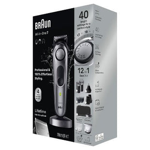 Braun Series 7 AiO7440 Rechargeable 12-in-1 Body, Beard & Hair Trimmer - New