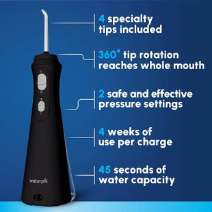 Waterpik Cordless Plus Rechargeable Water Flosser WP-462 Black - Imperfect Box