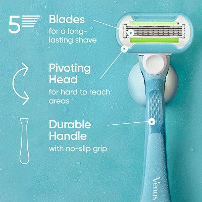 Venus Extra Smooth Value Pack Women's Razor + 5 Razor Blade Refills - Imperfect Box