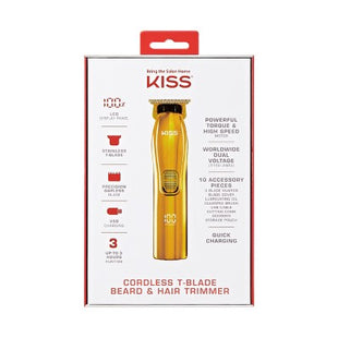KISS Products Cordless T-Blade Beard & Hair Trimmer - New