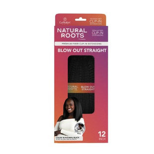 Curlkalon Blow Out Straight 12 inch Clip-In Natural Black Hair Extensions 9ct - Imperfect Box