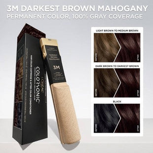 L'Oreal Paris Colorsonic Permanent Hair Color Cartridge Darkest Brown Mahogany 3M - Imperfect Box