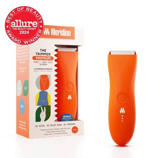 Meridian Trimmer Premium Pubic; Body Hair Trimmer for Men & Women Below-the-Belt Groomer, Ball Trimmer, Bikini Trimmer, Bonus Pouch Blaze - New