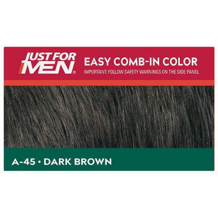 Just For Men Easy CombIn Color Gray Hair Coloring Dark Brown A45 3pk - New