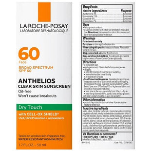 La Roche Posay Anthelios Clear Skin Dry Touch Face Sunscreen SPF 60 1.7 fl oz - Imperfect Box