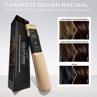 L'Oreal Paris Colorsonic Permanent Hair Color Cartridge Darkest Brown Natural 3 - Imperfect Box