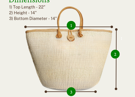 Balance Point Handwoven Straw Sisal Basket Tote Bag