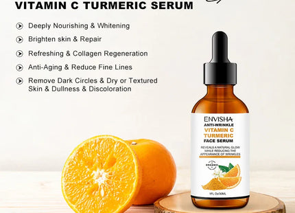 Vitamin C Turmeric Serum Facial Whitening Anti Aging Wrinkle Moisturizing Essence Face Korean Cosmetics Skin Care Shrink Pores