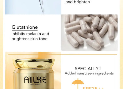 AILKE Dark Spot Corrector Hydration Facial Cream With Spf35+ Lighting Skin Tone Anti-sunburn Skin Care