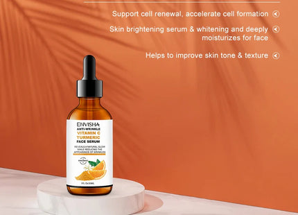 Vitamin C Turmeric Serum Facial Whitening Anti Aging Wrinkle Moisturizing Essence Face Korean Cosmetics Skin Care Shrink Pores