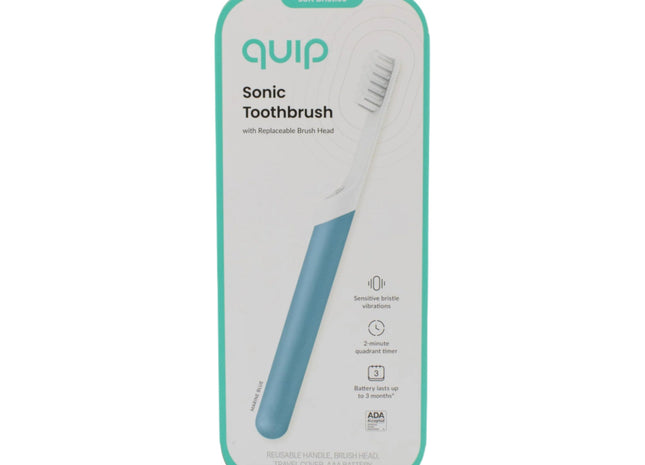 quip Sonic Battery Operated Toothbrush in White / Blue - New